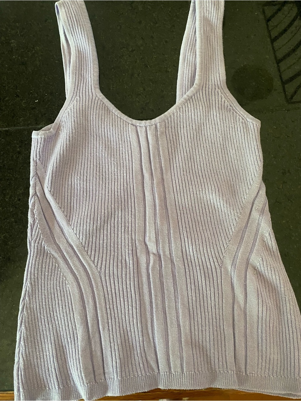 White House Black Market Ribbed Tank Top - Light Lavender